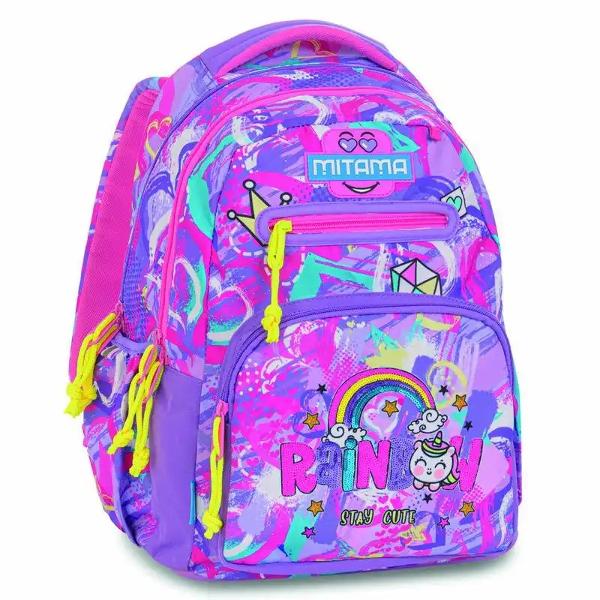 Rucsac New Plus Rainbow 30 L 35x26x42 cm 2 compartimente inchidere magnetica Rucsacul New Plus Rainbow este ultralight foarte rezistent si conceput pentru a sustine o postura corecta a copiilor Designul modern structurat ofera mai mult confort si spatiu completat de efecte noi si grafica atragatoarePozitionarea unica patentata a bretelelor mentine rucsacul aproape de spate pentru confort si libertate de miscare pe tot parcursul zilei Inchiderea magnetica 