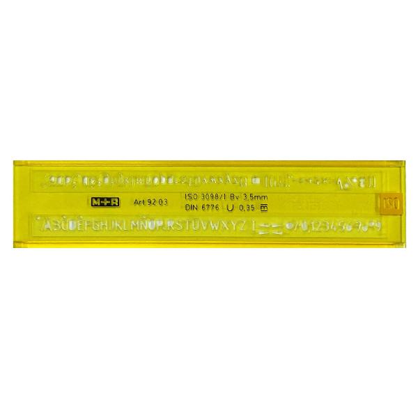 Sablon litere 8mm plastic transparentCulorile pot varia