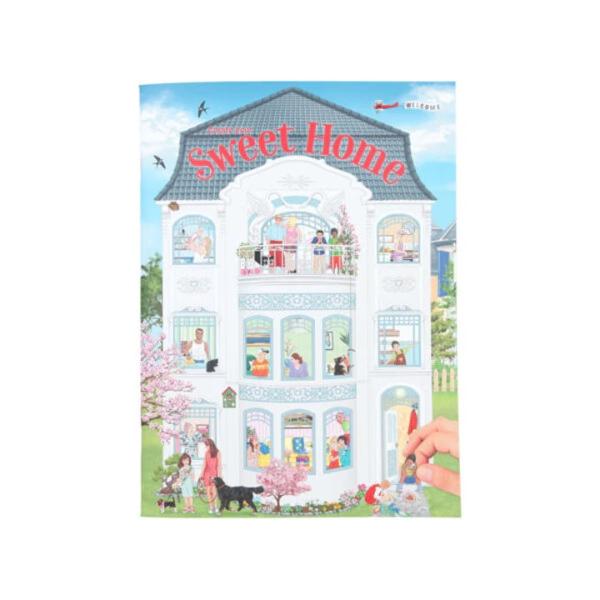 Carte de colorat si autocolante pentru fete si baieti Carte pentru a decora camere case si apartamente 24 de pagini detaliate pentru a crea lipi si completa Include 2 autocolante din hartie fata-verso si 1 autocolant fata-verso cu multe autocolante decorative pentru mobilier pentru a decora colecta sau schimba cu prietenii si scoala&nbsp;
