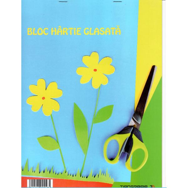 Bloc hartie glasataA410 culori