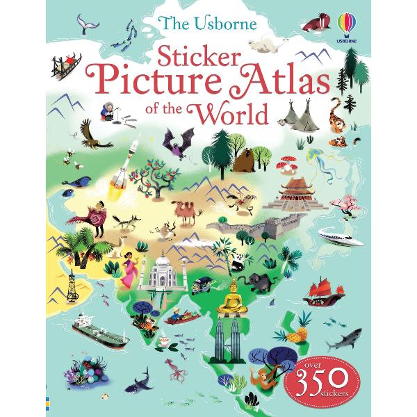 A beautifully illustrated picture atlas with over 350 stickers of plants animals places and features to stick on the maps A brilliantly interactive way to explore the world and find out where different people and animals live Maps also show country names and capital cities and fascinating facts about each area Includes a world quiz and internet links to find out more about people and places&nbsp;