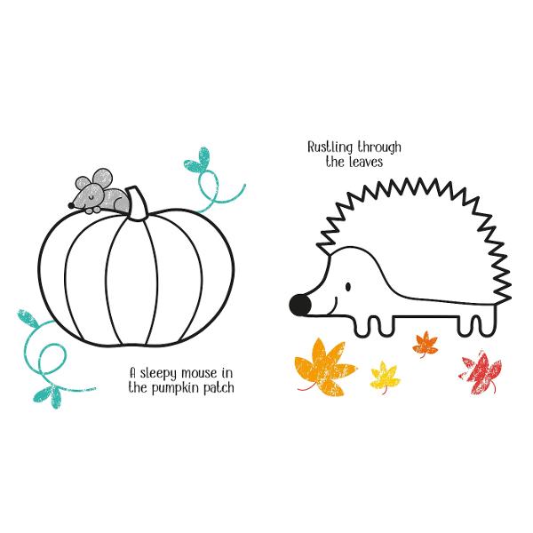 From foxes and hedgehogs to acorns and leaves little children will love the autumnal illustrations in this first colouring book With clear bold outlines and large areas to colour in its perfect for developing pencil control skills