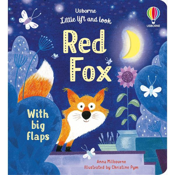 At night everyone is fast asleep - or are they In the garden theres a curious red fox Lift the flaps to find her as she sniffs around in the garden and discover all kinds of other animals From a frog in the pond and a mouse near the compost heap to a hooting owl taking off into the starry sky little children will love discovering what goes on outside while they are asleep