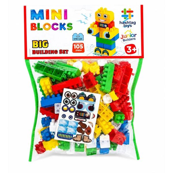 Setul pentru copii &bdquo;Mini Blocks Nr 2&rdquo; &ndash; o multime de idei pentru creativitate si dezvoltare Setul contine 105 piese oferind copilului posibilitatea de a crea numeroase constructii si de a-si dezvolta imaginatia si creativitatea Acest set colorat de blocuri il ajuta pe copil sa creeze primele sale modele dezvoltand motricitatea fina imaginatia si creativitatea Constructorul este ideal pentru copiii de varsta prescolara si scolara mica Set mare de piese &Icirc;n 
