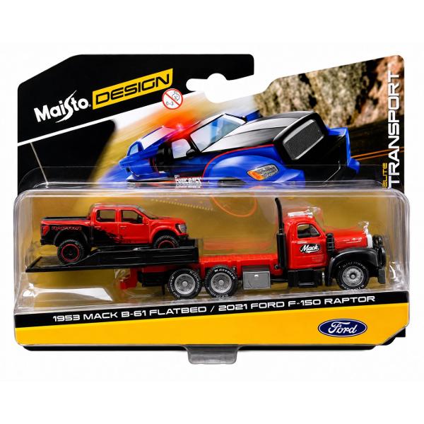 Set Elite Transport Camion Transportator si Masinuta Metalica scara 1 la 64 conceput pentru colectionari si pasionatii de vehicule clasice dar si pentru copii care apreciaza jocul realist Include un camion de tractare si un autoturism ambele realizate din metal cu elemente din plastic pentru un echilibru optim intre rezistenta si detaliu Modelul impresioneaza prin finisaje atent realizate detalii autentice si elemente functionale care reproduc fidel scenarii reale de transport si 