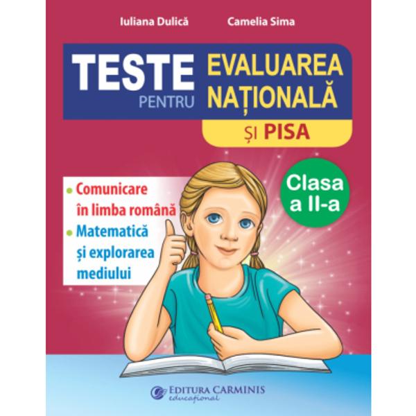 Lucrarea Teste pentru Evaluarea Na&355;ional&259; &537;i PISA clasa a II-a este un auxiliar ce con&355;ine teste variate inspirate din realitatea apropiat&259; a elevilor pentru disciplinele Comunicare &icirc;n limba rom&acirc;n&259; &351;i Matematic&259; &537;i explorarea mediuluiEle au ca modele testele aplicate de Ministerul Educa&539;iei &537;i Cercet&259;rii sunt &icirc;n strict&259; concordan&539;&259; cu programele &537;colare &icirc;n vigoare &537;i au un 
