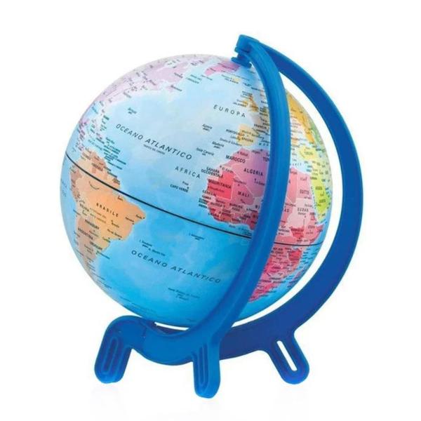 Descopera lumea intr&8209;un format compact si stilat cu globul pamantesc &bdquo;Giacomino&rdquo; de la Tecnodidattica &ndash; instrumentul educational perfect pentru birou camera de studiu sau clasa Acest glob pamantesc de 16&8239;cm in diametru montat pe un suport stabil si compact ofera o reprezentare clara si intuitiva a continentelor tarilor si corpurilor de apa Designul sau functional permite rotirea usoara pe axa pentru vizualizare din orice unghi Fie ca este folosit ca 