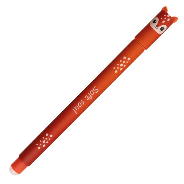 Rollerul cu gel &bdquo;Animal erase it&rdquo; motiv caprioara functioneaza cu cerneala albastra speciala termosensibila ce se sterge prin frecarea cu capatul celalalt al rollerului Grosimea liniei de scriere e de 07 mm A nu se utiliza pe documente legale La temperaturi mai mari de  60&deg;C cerneala dispare