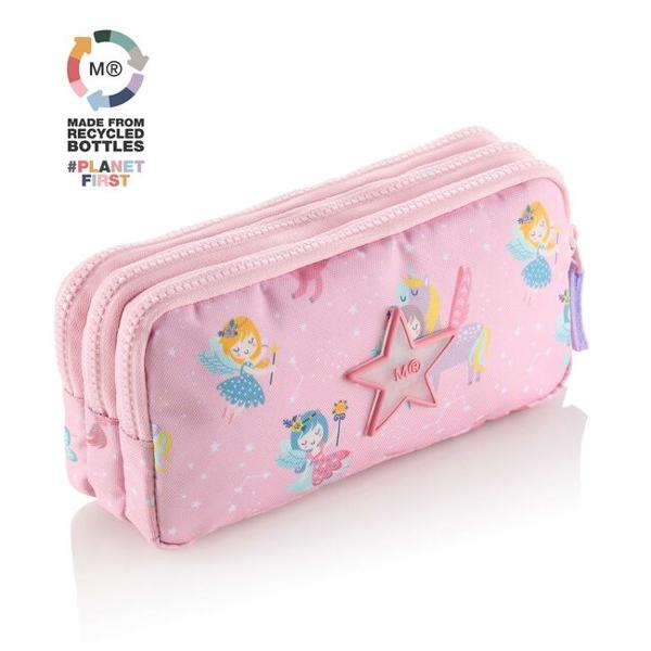 Penar neechipat dreptunghiular cu 3 compartimente din materiale reciclate Miquelrius Fairies MR19769