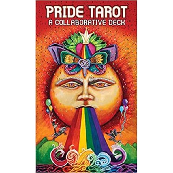 Pride Tarot is a collaborative 78-card tarot deck inspired by Pridefest and the achievements of the LGBTQ movement US Games Systems created this deck to show its support for the LGBTQ community and to showcase the creative talents of LGBTQ members and allies Pride Tarot features 45 diverse artists from around the globe who share their poignant and powerful stories Pride Tarot follows the structure of Rider-Waite-Smith Tarot with some cards portraying real life heroes role models 