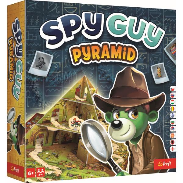 Jocul cu detectivul spion  Piramida O aventura pentru intreaga familie Intra intr-o lume a misterului si aventurii cu acest joc  Este cooperativ este conceput pentru a incuraja spiritul de echipa si a dezvolta abilitatile de observare la toti participantii Captivant si dinamic jocul este perfect pentru copiii cu varsta de 6 ani si peste dar si pentru toti cei care vor sa se distreze si sa-si testeze abilitatile de detectiv Joc cooperativ pentru toate varstele Este un joc care necesita o 