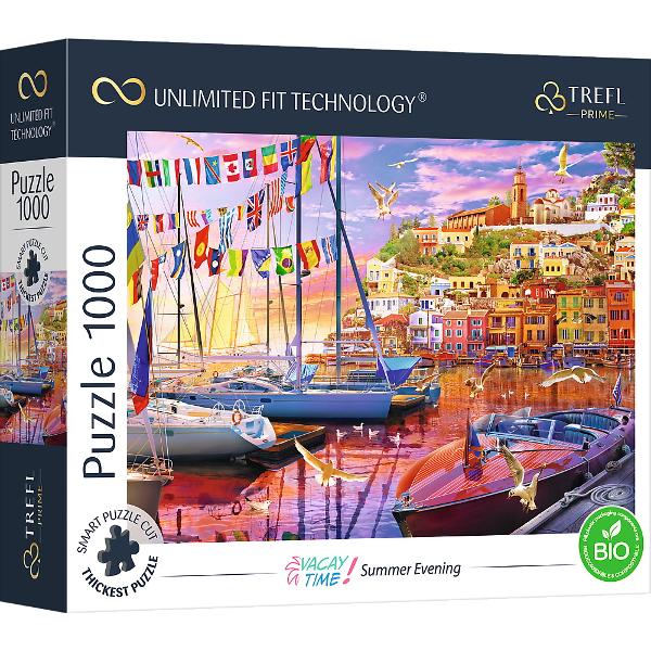 Seria Prime UFT de la Trefl ii va captiva pe toti amatorii de puzzle-uri Prin ce se remarca Prin Unlimited Fit Technology o tehnologie unica prin cel mai gros carton de pe piata si prin forma speciala a pieselor neregulata Aceste puzzle-uri pot fi mutate si rotite fara riscul de a se imprastia si asta nu e tot Poti folosi toate puzzle-urile Prime UFT cu acelasi numar de piese pentru a crea un puzzle urias Creeaza-ti propriul colaj cu puzzle-urile Prime de la Trefl Cauti un mod placut 