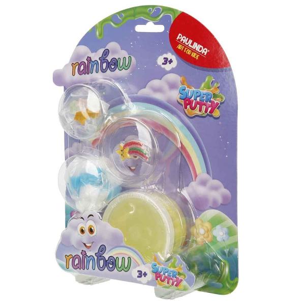 Varsta recomandata 3 - 4 ani 4 - 5 ani 5 - 6 ani 6 - 7 aniDimensiuni produs ambalat 19 x 26 x 5 cmGreutate produs ambalat 016 kgEsti gata sa te lasi purtat de o explozie de culori si distractie Super Putty Rainbow Slime este aici pentru a-ti transforma momentele libere in sesiuni de relaxare si creativitate Inspirat de frumusetea unui curcubeu de dupa ploaie acest slime este perfect pentru a te juca singur sau impreuna cu 