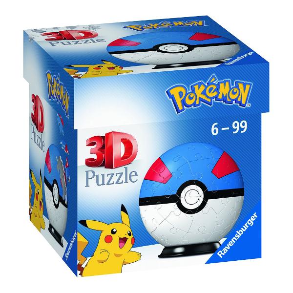 Creeaza constructii 3D unice cu puzzle&8209;urile 3D de la Ravensburger Descopera modul tridimensional de asamblare a puzzle&8209;urilor realizate din material plastic rigid care permite mentinerea stabilitatii constructiei fara a folosi lipici Obiectele asamblate nu se desprind iar piesele se imbina ferm intre ele Materialul folosit pentru producerea elementelor este usor de curatat  este suficient sa folosesti o carpa umeda Globul Pok&eacutemon este ideal pentru fanii acestei 