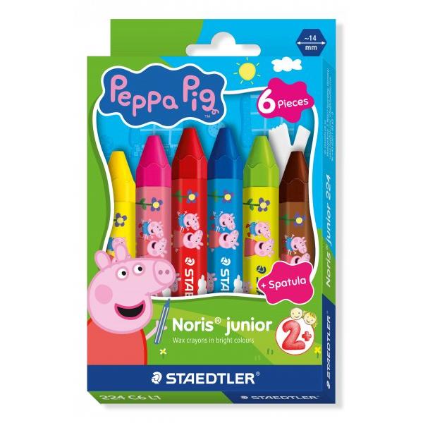 Creionane cerate cu 6 culori Staedtler Noris Junior Peppa Pig