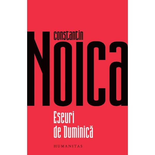 33 de eseuri &bdquo;duminicale&ldquo; agreabile &537;i u&537;or de citit trec&acirc;nd cu gra&539;ie de la subiecte banale aproape frivole la teme grave sau dificile; de la o celebr&259; reclam&259; de &537;ampanie &ndash; la extazul religios33 de texte scrise majoritatea &icirc;n anii &rsquo;38&ndash;&rsquo;40 &537;i adresate de Noica publicului larg cu speran&539;a secret&259; c&259;-l va atrage &icirc;n ziua duminicii de partea filozofiei
