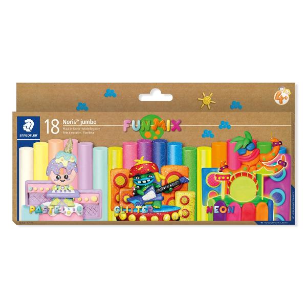 Plastilina Staedtler Noris Jumbo cu 18 culori ST-842-C18