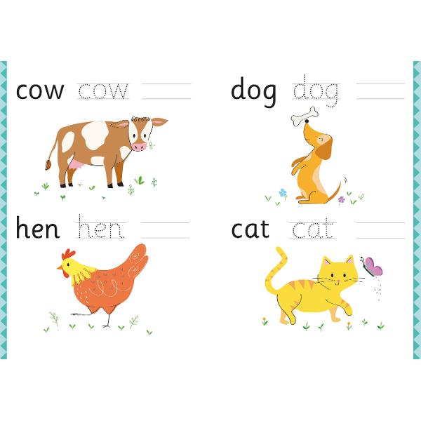 This fun book is a perfect way for young children to learn their first words There are lots of easy three-letter words to practise reading and writing and a guide to writing big letters too With durable wipe-clean pages for endless practice and links to websites with advice and more activities to help children learn to read and write