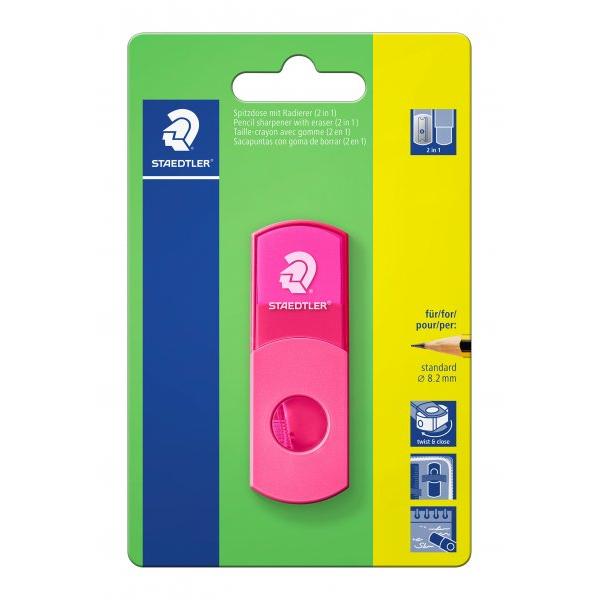 Ascutitoare cu guma blister roz Staedtler st-511-se-f20bk