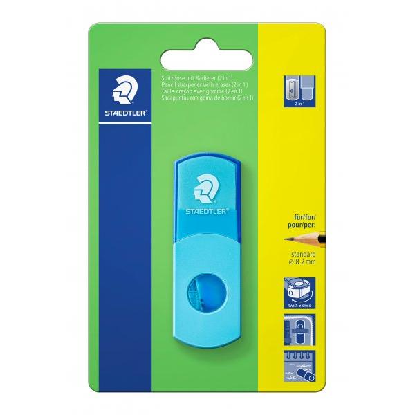 Ascutitoare cu guma blister albastru Staedtler st-511-se-f30bk
