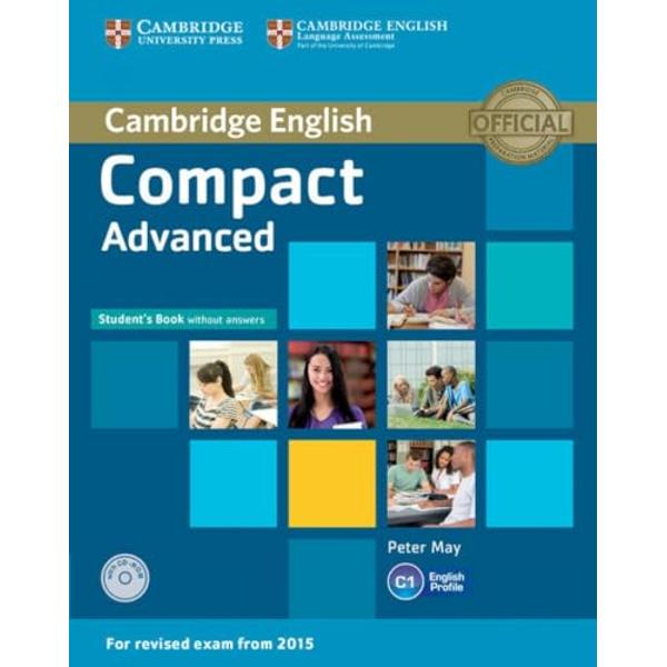 A focused 50-60 hour course for the revised Cambridge English Advanced CAE exam from 2015 The Students Book without answers provides C1-level students with thorough preparation and practice needed for exam success All four of the revised exam papers are covered Quick steps and Writing and Speaking guides explain what to expect in the exam and provide strategies on approaching each paper model answers useful expressions and further practice The accompanying CD-ROM provides 
