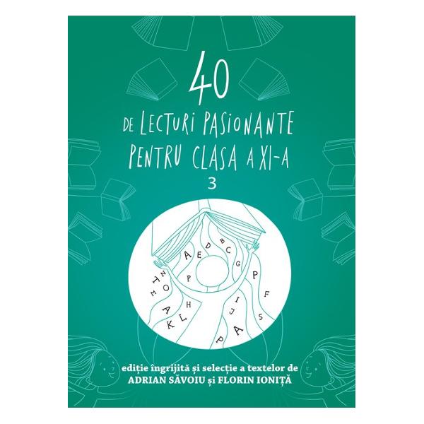 Antologia de fa&539;&259; se adreseaz&259; tuturor liceenilor dar mai cu seam&259; celor din clasa a XI-a întrucât structura sa urm&259;re&537;te principiul cronologic al fenomelului literarcultural conform indica&539;iilor programei de limba &537;i literatura român&259; pentru aceast&259; clas&259; Sunt ilustrate trei mari curente literare - romantismul realismul &537;i simbolismul - o parte distinct&259; fiind dedicat&259; perioadei 1900 - 