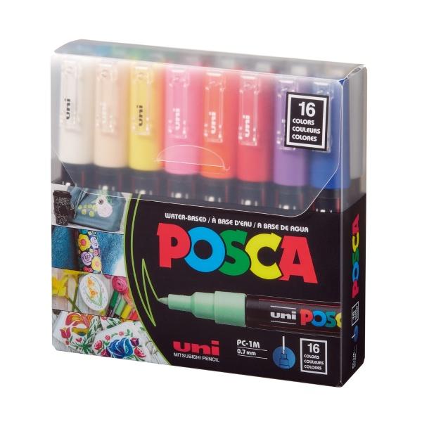 Set 16x Marker UNI Posca PC-1M - Varietate de Culori pentru Detalii FineDescoper&259;&nbsp;setul de 16 markere UNI Posca PC-1M perfect pentru arti&537;ti ilustratori &537;i pasiona&539;i de art&259; care doresc s&259; adauge detalii fine &537;i culori vibrante proiectelor lor Acest set con&539;ine o selec&539;ie de 16 culori esen&539;iale cu v&acirc;rfuri rotunde extra-fine ideale pentru diverse tehnici &537;i proiecte 