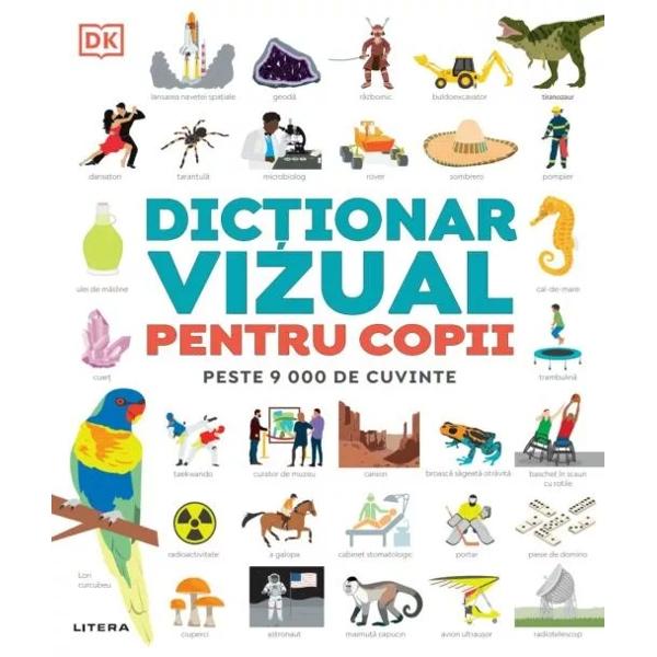 Acest dic&539;ionar uimitor con&539;ine peste 9 000 de cuvinte &537;i expresii uzuale Ilustra&539;iile viu colorate aduc limba rom&acirc;n&259; la via&539;&259; Cuvintele &537;i expresiile sunt ordonate pe categorii &537;i teme variate &ndash; de la agricultur&259; la corpul uman &537;i la sport &ndash; ceea ce face ca acest dic&539;ionar vizual s&259; fie perfect pentru copiii care vor s&259;-&537;i &icirc;mbog&259;&539;easc&259; vocabularul