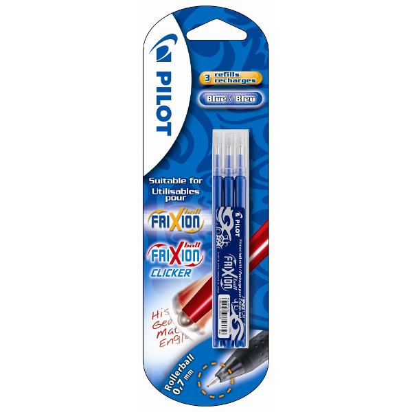 Rezerva pentru pix Pilot Frixion 07Se potriveste atat pentru pixul cu capac de 07 cat si pentru cel cu mecanism de 07 Setul contine 3 rezerve