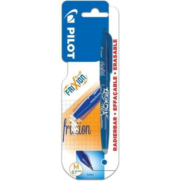 Roller Pilot Albastru - Frixion 07&nbsp;Vrei un caiet de teme impecabil Foloseste rollerul Frixion BallRollerul-ul Frixion Ball functioneaza cu cerneala speciala termosensibila ce dispare prin frecarea cu capatul celalalt al roller-uluiSe poate sterge si rescrie in mod repetat fara a lasa urmeNu utiliza acest produs pe documente legale La temperaturi mai mari de  60&deg;C cerneala dispare