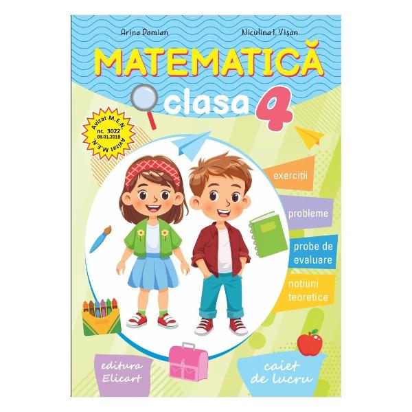 Cartea se adreseaz&259; elevilor de clasa a IV-a &537;i reprezint&259; un auxiliar didactic util &icirc;n conformitate cu cerin&539;ele programei &537;colare avizate de MENCS prin ordinul nr 50032014Con&539;inutul auxiliarului este structurat de la u&537;or la greu de la simplu la complex exist&acirc;nd &537;i probleme cu un grad de dificultate sporit Elevii sunt pu&537;i &icirc;n situa&539;ia de a analiza de a exersa &537;i de a aplica &icirc;n mod 