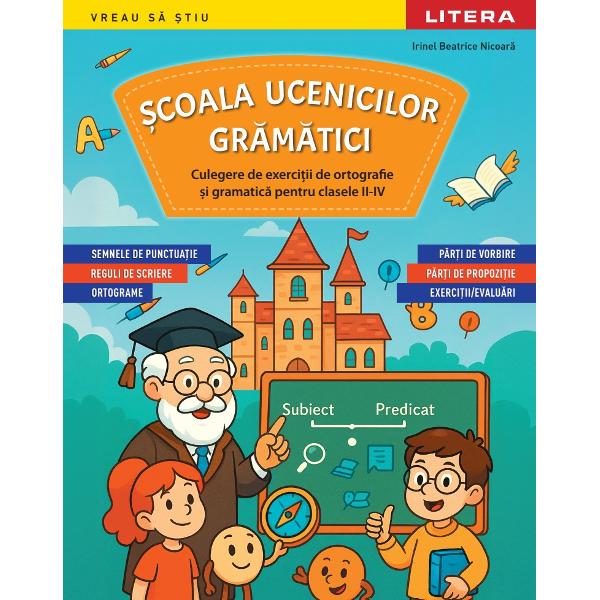 &536;coala ucenicilor gr&259;m&259;tici este un auxiliar didactic complex structurat clar &537;i coerent care &icirc;i &icirc;nso&539;e&537;te pe elevii din clasele primare &icirc;n descoperirea limbii rom&acirc;ne &ndash; pas cu pas regul&259; cu regul&259; Organizat pe cinci mari capitole &ndash; semne de punctua&539;ie reguli de scriere ortograme p&259;r&539;i de vorbire &537;i p&259;r&539;i de propozi&539;ie &ndash; acest caiet ofer&259; explica&539;ii accesibile 