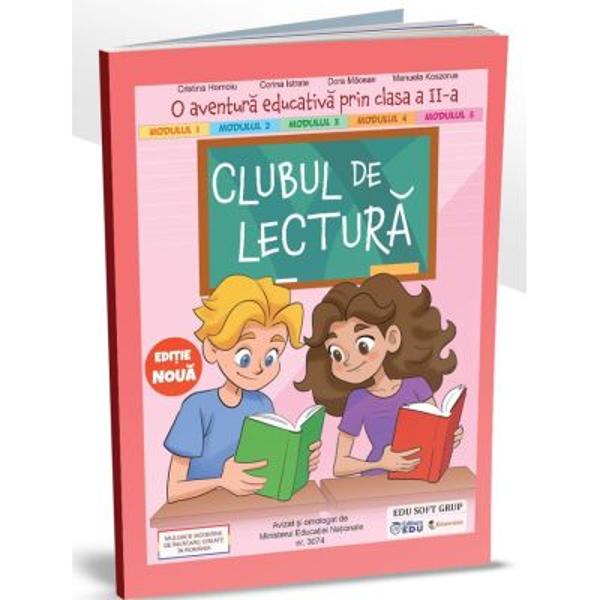 Clubul de lectura pentru clasa a II-a contine 60 de pagini avand cate doua fise de lucru pentru fiecare text literar propusTextele sunt atent selectionate incurajand elevul sa descopere personaje si locuri interesante stimulandu-i curiozitatea si dezvoltandu-i abilitatile fundamentale de intelegere a unui text citit dar si de exprimare a propriilor idei si experiente de viataFisele de lectura contin exercitii de vocabular ortografie si creatie precum si nenumarate 