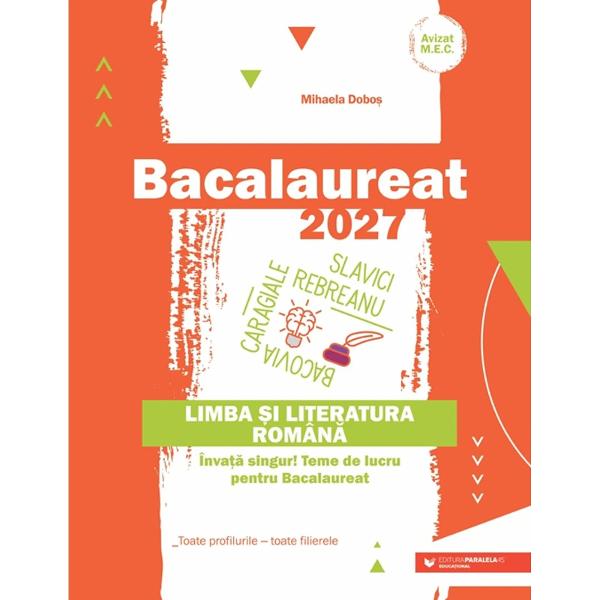 &Icirc;ndrumar de studiu adresat &icirc;n principal elevilor care se preg&259;tesc pentru examenul de bacalaureat sistematizare &harr; antrenare &harr; evaluare lucrarea &Icirc;nva&539;&259; singur Teme de lucru pentru Bacalaureat este organizat&259; dup&259; principiul eficien&539;ei &537;i al &icirc;nv&259;&539;&259;rii personalizate care &icirc;i ofer&259; utilizatorului posibilitatea de a-&537;i concepe un parcurs de &icirc;nv&259;&539;are adecvat 