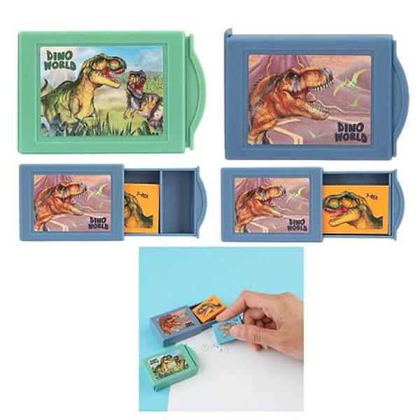 Abracadabra Cutia cu radier&259; de la Dino World are un truc &icirc;ncorporat interesant c&acirc;nd deschizi sertarul normal pare gol Dar dac&259; &icirc;mpingi pu&539;in panoul lateral st&acirc;ng &icirc;n sus o radier&259; colorat&259; cu motiv de dinozaur apare brusc &icirc;n cutie c&acirc;nd o deschizi Disponibil&259; &icirc;n dou&259; culori verde &537;i albastruPret per bucata Nu se poate alege culoarea