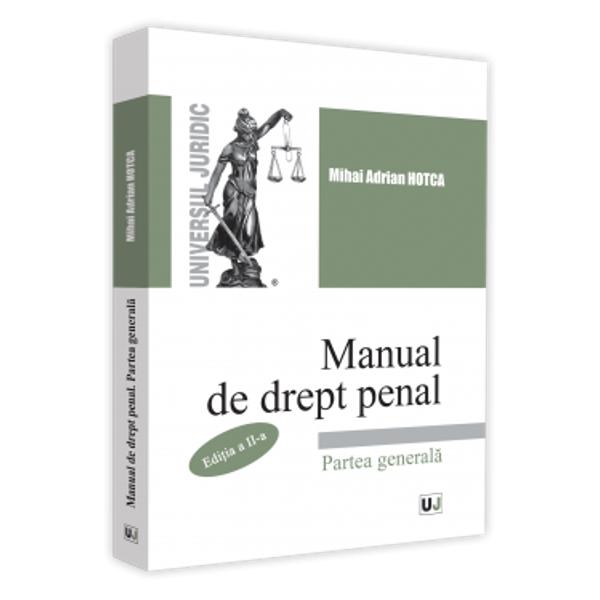 Manualul de Drept penal – Partea general&259; – este o lucrare care analizeaz&259; normele cuprinse în Partea general&259; a Codului penal din perspectiv&259; doctrinar&259; &537;i jurispruden&539;ial&259; Al&259;turi de examinarea acestor norme juridice cartea cuprinde &537;i un titlu destinat aspectelor introductive privind materia dreptului penal             