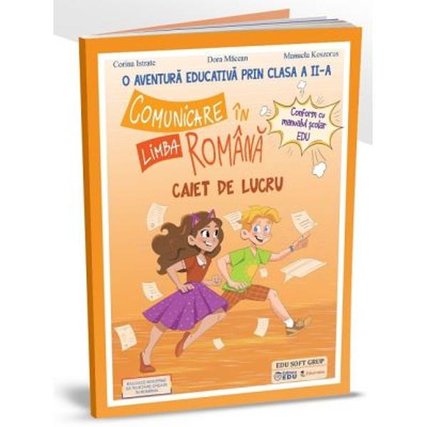 Caietul de lucru este conceput si structurat dupa manualul scolar de &ldquo;Comunicare in limba romana pentru clasa a II-a&rdquo; castigator al licitatiei MEN 2023Acesta cuprinde 112 pagini pline de exercitii acoperind toata programa scolara Calitatea grafica si de imprimare este una exceptionala copilul bucurandu-se de fiecare pagina parcursaAplicatia multimedia contine 23 de jocuri educative Ruleaza pe Windows si Android iar codul de pe coperta interioara a 