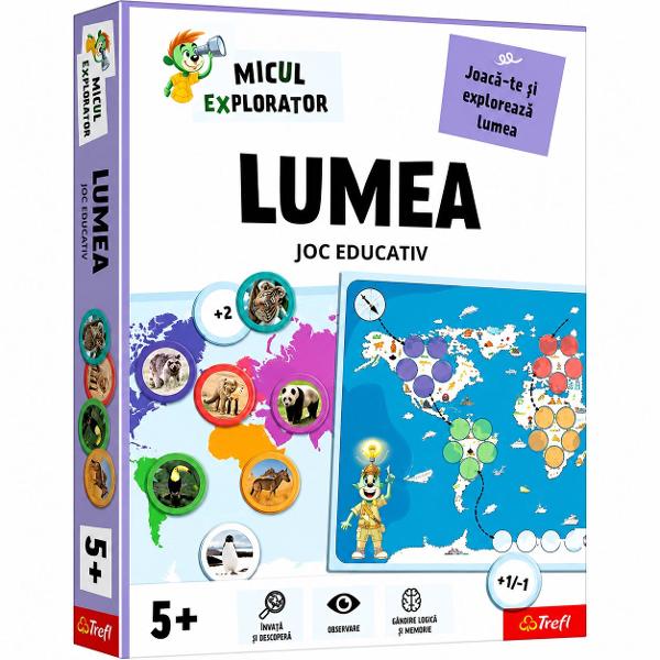 Joc Educativ Lumea Micul Explorator Descopera lumea intr-un mod interactiv si captivant cu acest joc educativ conceput pentru a dezvolta curiozitatea si cunostintele generale ale copilului Prin activitati de asociere si explorare copilul invata despre continente animale culturi si elemente specifice fiecarei regiuni intr-un mod simplu si intuitiv Piesele sunt viu colorate si usor de manevrat contribuind la dezvoltarea coordonarii mana-ochi si a gandirii logice Jocul incurajeaza 