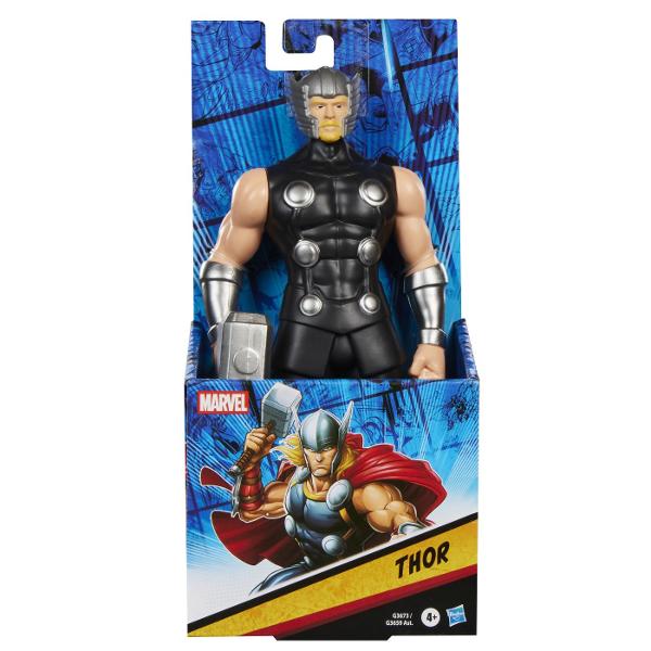 Figurina de actiune Marvel cu inaltimea de aproximativ 20 cm inspirata de indragitii supereroi din universul Marvel Designul detaliat si culorile specifice fiecarui personaj permit recrearea scenelor preferate si inventarea unor noi aventuri pline de actiune Figurina este potrivita pentru joaca de rol contribuind la dezvoltarea imaginatiei si creativitatii copiilor dar poate fi folosita si ca obiect de colectie Colectia poate include personaje precum Iron Man Spider-Man Hulk Captain 