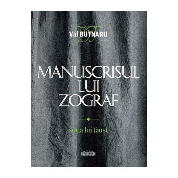 Povestea din primul roman al dilogiei Manuscrisul lui Zograf intitulat Sotia lui Faust incepe cu anuntarea mortii lui Modest un personaj obscur care tine in maini tot orasul la cheremul lui fiind procuratura si politia politicienii jurnalistii si oamenii de creatie Printre opozanti e si scriitoarea Margot sotia pictorului Faust invinuita de asasinarea mafiotului medicul Dadiani dar si unii prieteni ai lor Tabara lui Modest o reprezinta procurorul 