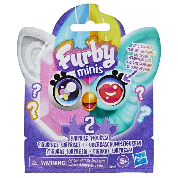 Oooo Figurinele Furby Mini sunt atat de mici si dragute Aceste figurine de 254 cm sunt o modalitate distractiva si usoara de a adauga un pic de distractie Furby in ziua ta Deschide punga transparenta pentru a descoperi 2 figurine misterioase cu ochi lenticulari si smocuri moi de par Sunt perfecte pentru colectie schimbate cu prietenii sau pentru a completa micile colectii Furby Sunt grozave pentru a fi folosite ca cadouri de Craciun jucarii pentru cosul de Paste cadouri pentru 