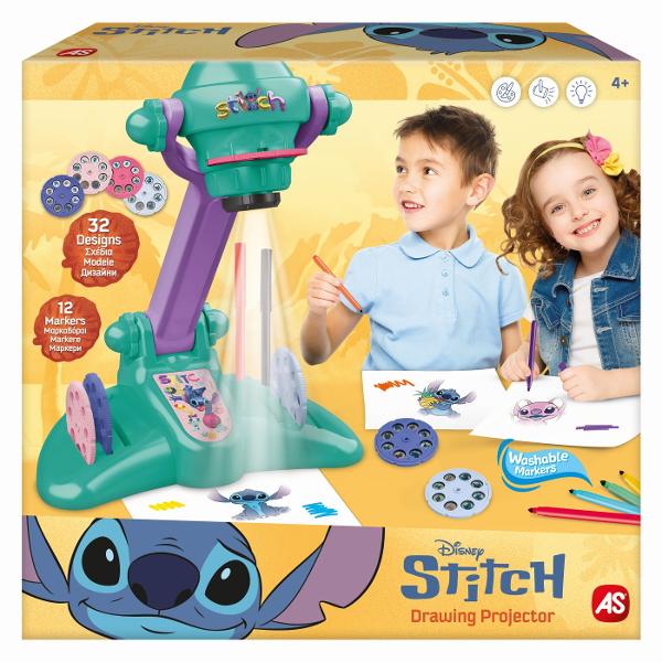 Descopera o modalitate distractiva de a invata sa desenezi alaturi de indragitul personaj Disney Stitch Proiectorul de pictura transforma fiecare activitate creativa intr-o experienta simpla si captivanta alege unul dintre cele 32 de modele disponibile proiecteaza imaginea pe o coala de hartie si urmareste contururile cu ajutorul markerelor incluse Dupa realizarea schitei desenul poate fi colorat si personalizat dupa propria imaginatie Setul include 12 markere lavabile potrivite pentru 