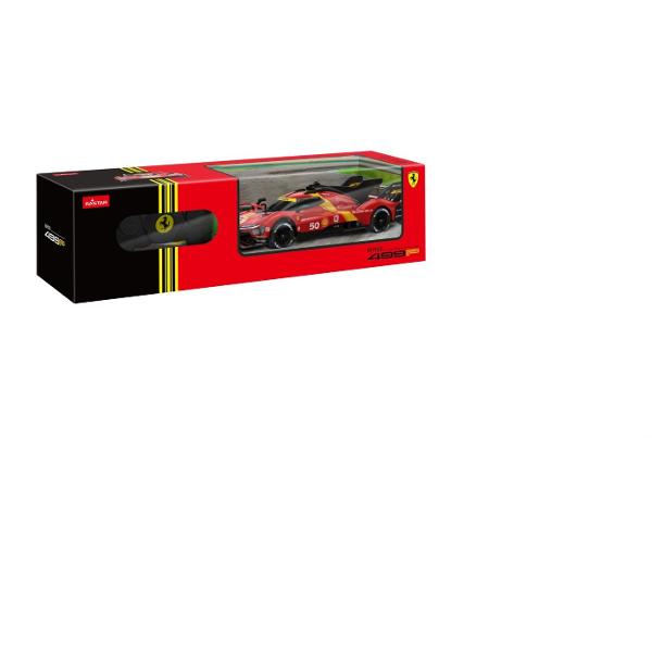 Copilul dumneavoastra se poate juca in voie cu masina cu telecomanda Ferarri 499P scara 1 la 24 oferita de brandul international Rastar Nicio cursa nu este imposibil de castigat cu acesta masinuta replica oficiala cu licenta a modelului original construita cu mare atentie la detalii Masinuta are proportiile ideale pentru momente pline de distractie si amuzament avand dimensiunile in centimetri dupa cum urmeaza  199553Masinuta functioneaza pe frecventa de 24GAlimentarea se face 