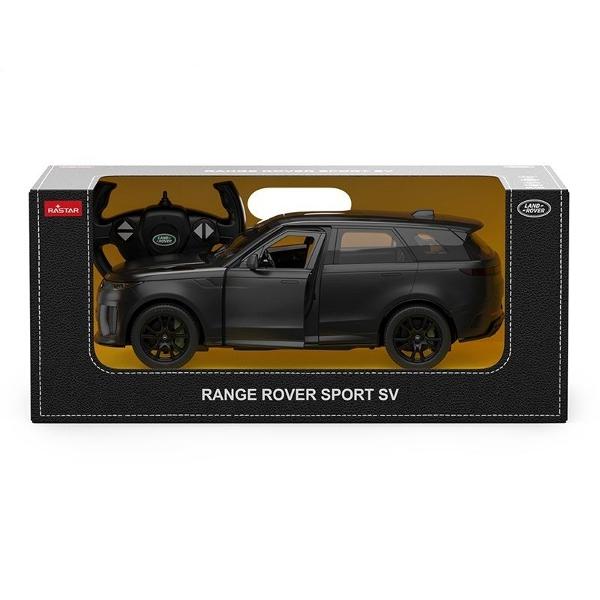 Copilul dumneavoastra se poate juca in voie cu masina cu telecomanda RANGE ROVER SPORT SV NEGRU scara 1 la 14 oferita de brandul international Rastar Nicio cursa nu este imposibil de castigat cu acesta masinuta replica oficiala cu licenta a modelului original construita cu mare atentie la detalii Masinuta are proportiile ideale pentru momente pline de distractie si amuzamentMasinuta functioneaza pe frecventa de 24GAlimentarea se face astfel  pentru masinuta sunt necesare 5 baterii tip 