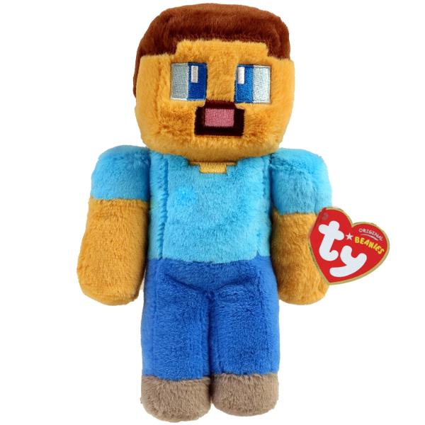 Jucarie de plus TY Beanie Babies - Steve din Minecraft 15 cm TY41745