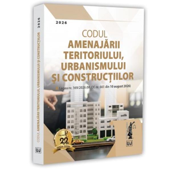 CODUL AMENAJARII TERITORIULUI URBANISMULUI SI CONSTRUCTIILOR AUGUST 2026&nbsp;Legea nr 1692026 &ndash; M Of nr 661 din 10 august 2026&nbsp;Asteptat de multa vreme Codul amenajarii teritoriului urbanismului si constructiilor august 2026 Legea nr 1692026 &ndash; M Of nr 661 din 10 august 2026 reglementeaza unitar doua mari domenii amenajarea teritoriului si urbanismul respectiv constructiileAstfel CARTEA I cuprinde dispozitii 