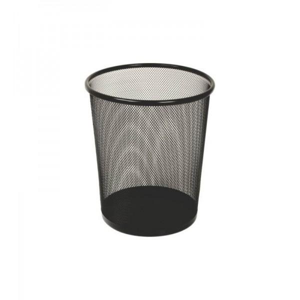 Cos de gunoi CNX 5003 pentru hartie 12 litri 24x27cm plasa metalica negru