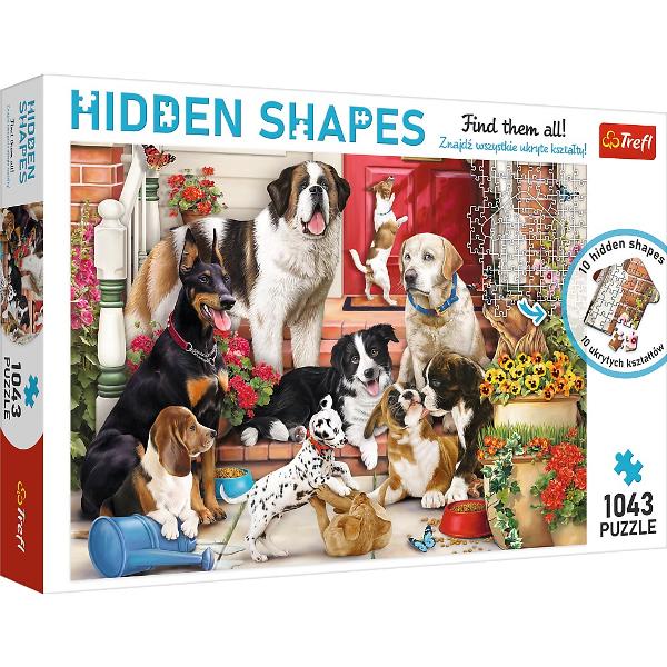 Seria Hidden Shapes este o doza dubla de distractie Rezolva puzzle-uri si descopera forme ascunse Jocul cainelui ascunde 10 forme unice care sunt vizibile doar dupa aranjarea puzzle-ului Distreaza-te si gaseste-le pe toate Dupa aranjare se va crea o poza cu dimensiunile de 683x480 mm Puzzle-urile sunt destinate adultilor sau copiilor cu varsta peste 14 aniUn puzzle de calitate trebuie sa fie relaxant si distractiv Aranjarea unui puzzle  este o modalitate deosebita de dezvoltare a 