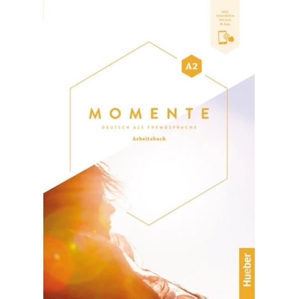 Momente &ndash; das intermediale Grundstufenlehrwerk f&uuml;r Deutsch als FremdspracheArbeitsbuch A2 plus interaktive Version &uuml;ber Code im Buch abrufbar der dreib&auml;ndigen AusgabeZielgruppe Erwachsene und Jugendliche ab 16 Jahren in A2-Kursen weltweit- &Uuml;bungen zum selbstst&auml;ndigen Vertiefen von Grammatik Wortschatz und Redemitteln- plurilinguale Aufgaben- binnendifferenzierende Aufgaben- systematisches 