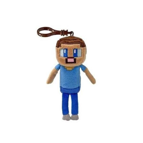 Jucarie de plus TY Beanie Babies - Minecraft Clip 12 cm STEVE TY 34022